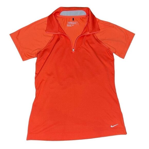 Nike Tops - Nike golf dri-fit polo shirt orange size small